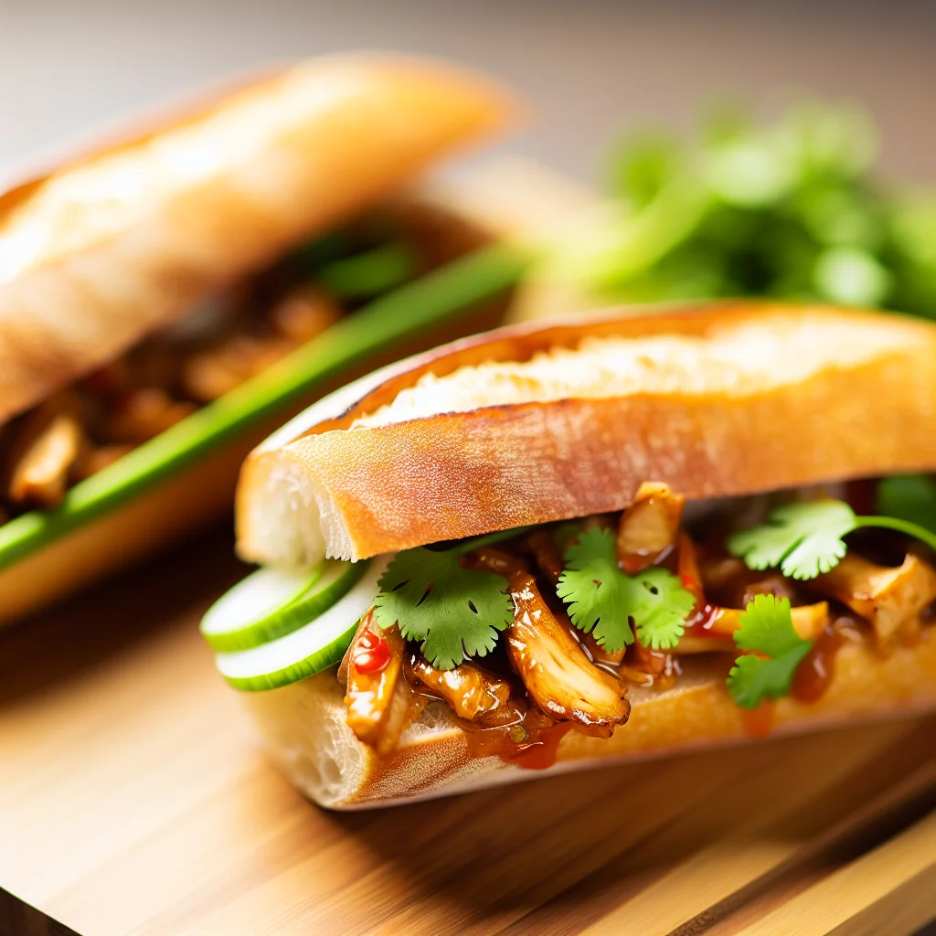 Banh Mi Fusion au Poulet Caramélisé