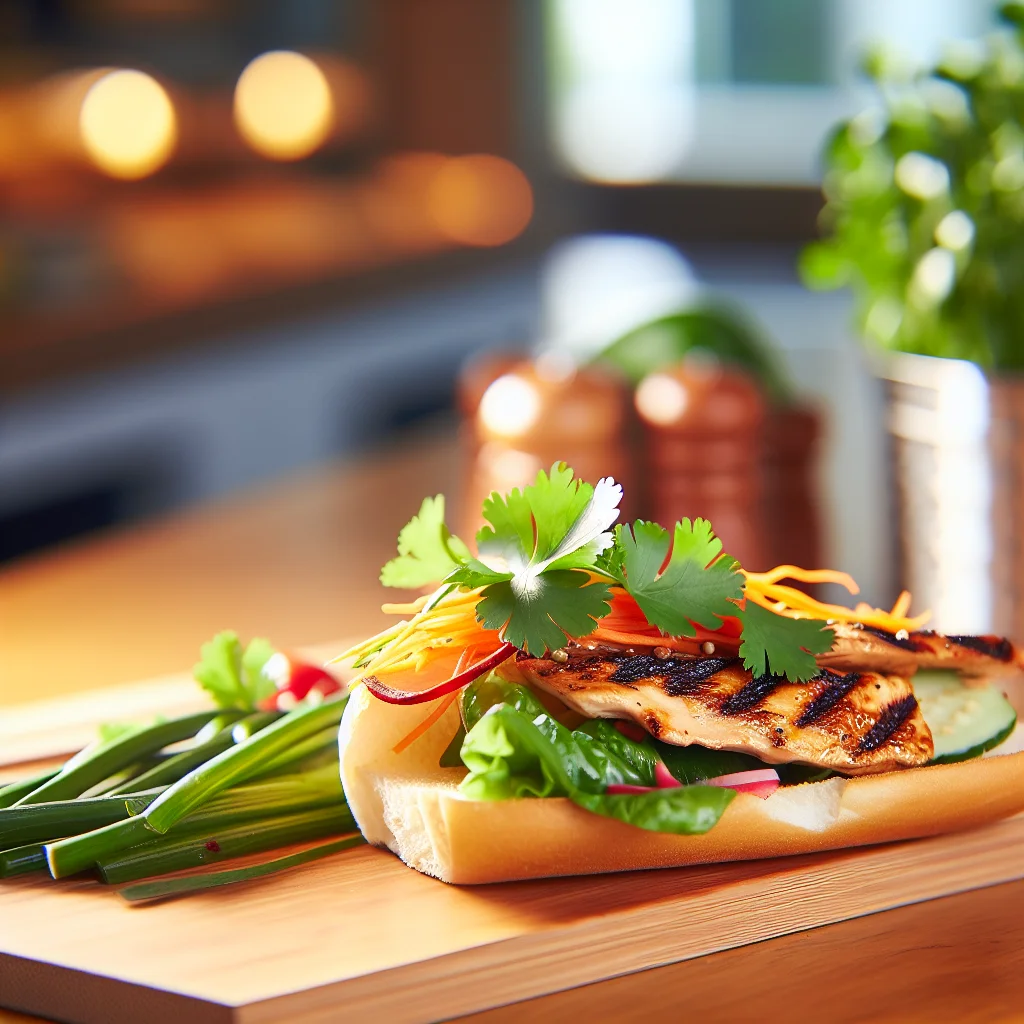 Banh Mi Fusion au Poulet Grillé