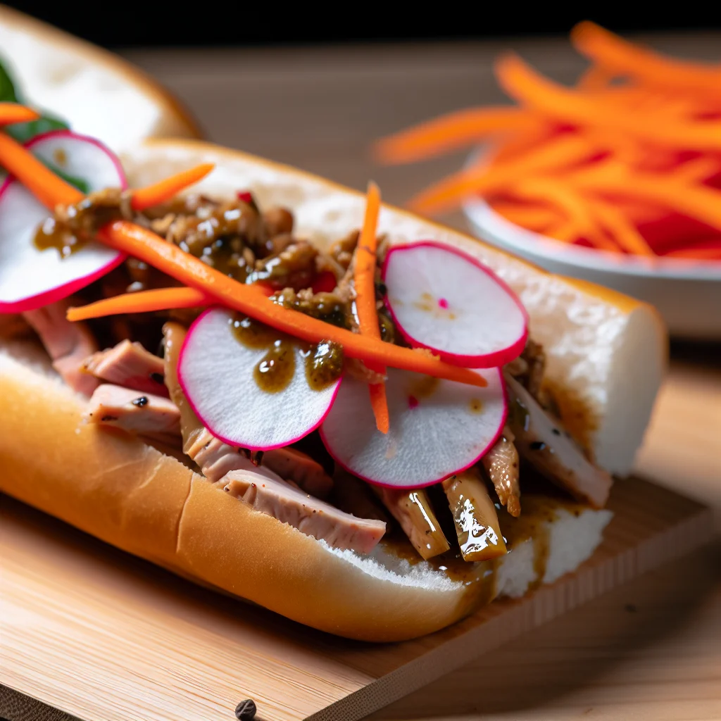 Banh Mi Fusion au Poulet Mariné