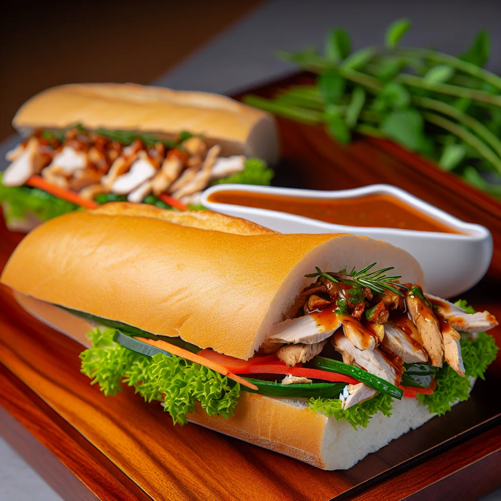 Banh Mi Gourmet au Poulet Épicé