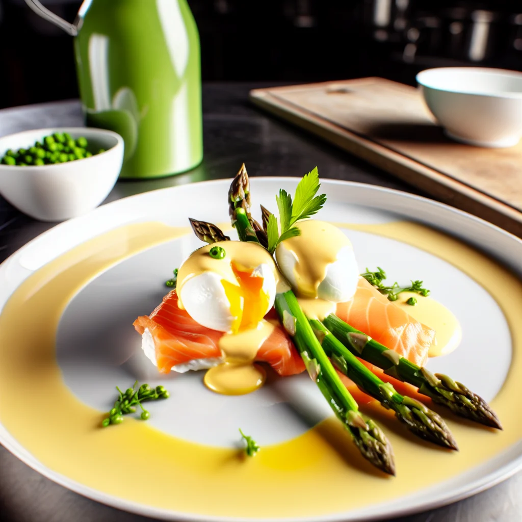 Benedict d'Asperges et Saumon Fumé