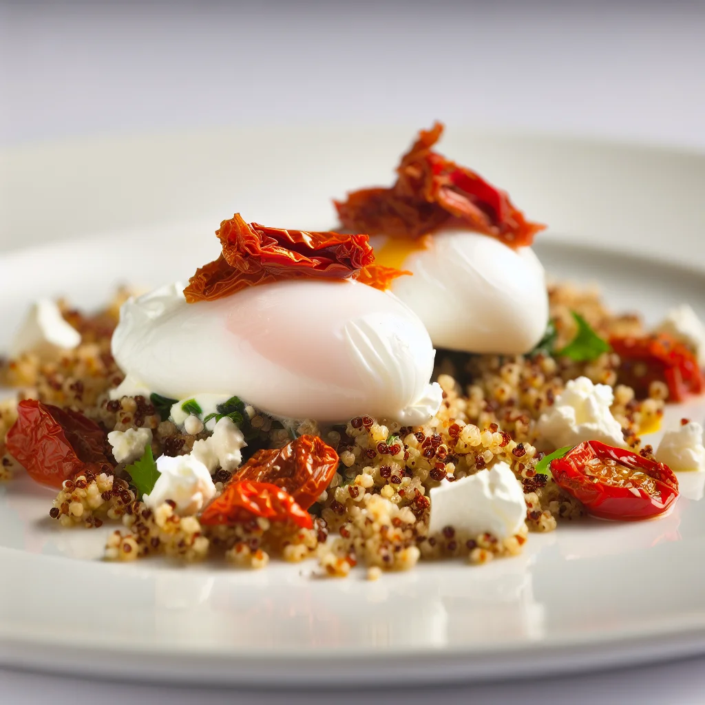 Bénédicte Méditerranéenne aux Quinoa et Feta