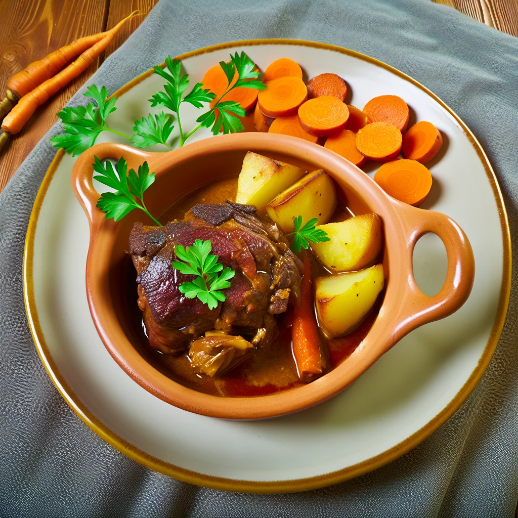 Boeuf Bourguignon Rôti aux Légumes de Saison