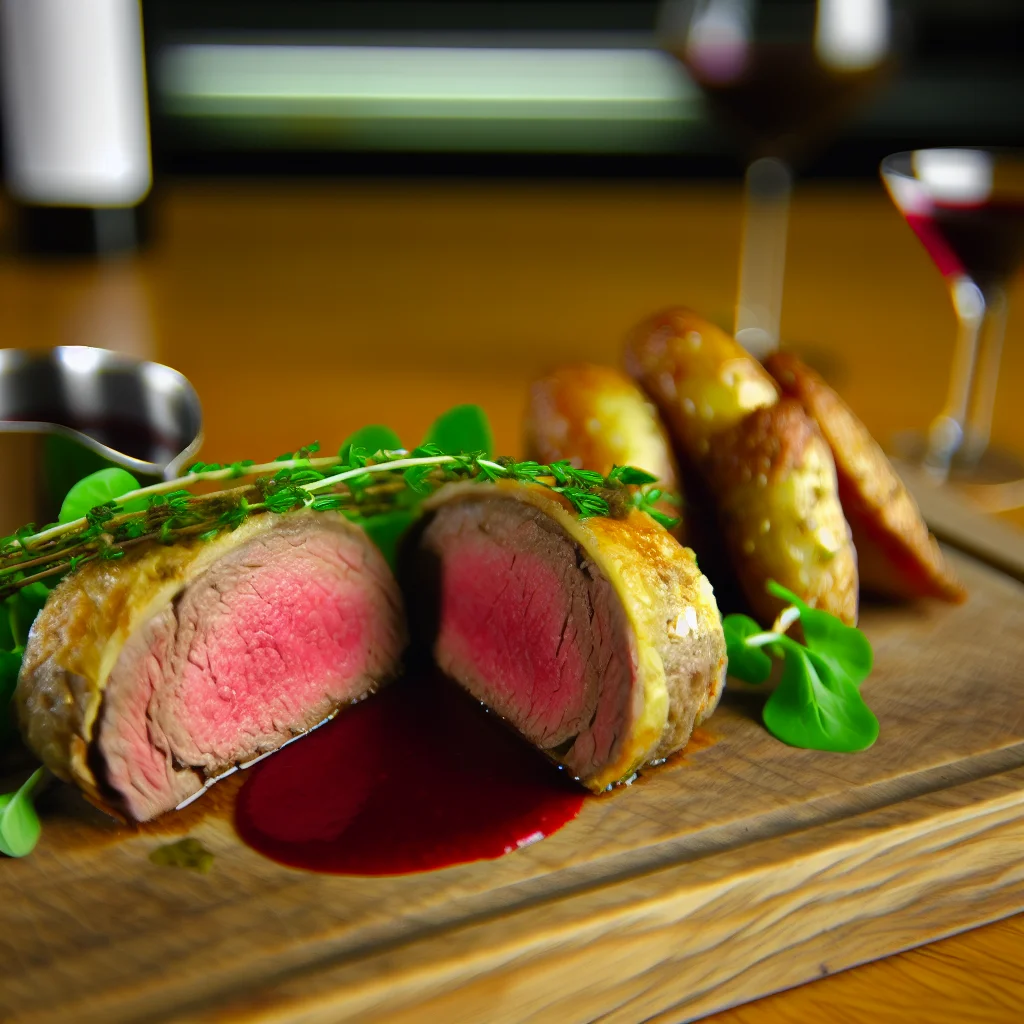 Boeuf Wellington aux Champignons et Foie Gras