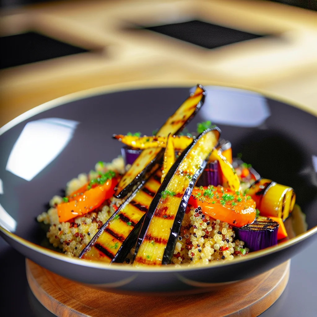 Bol énergétique au quinoa et légumes grillés