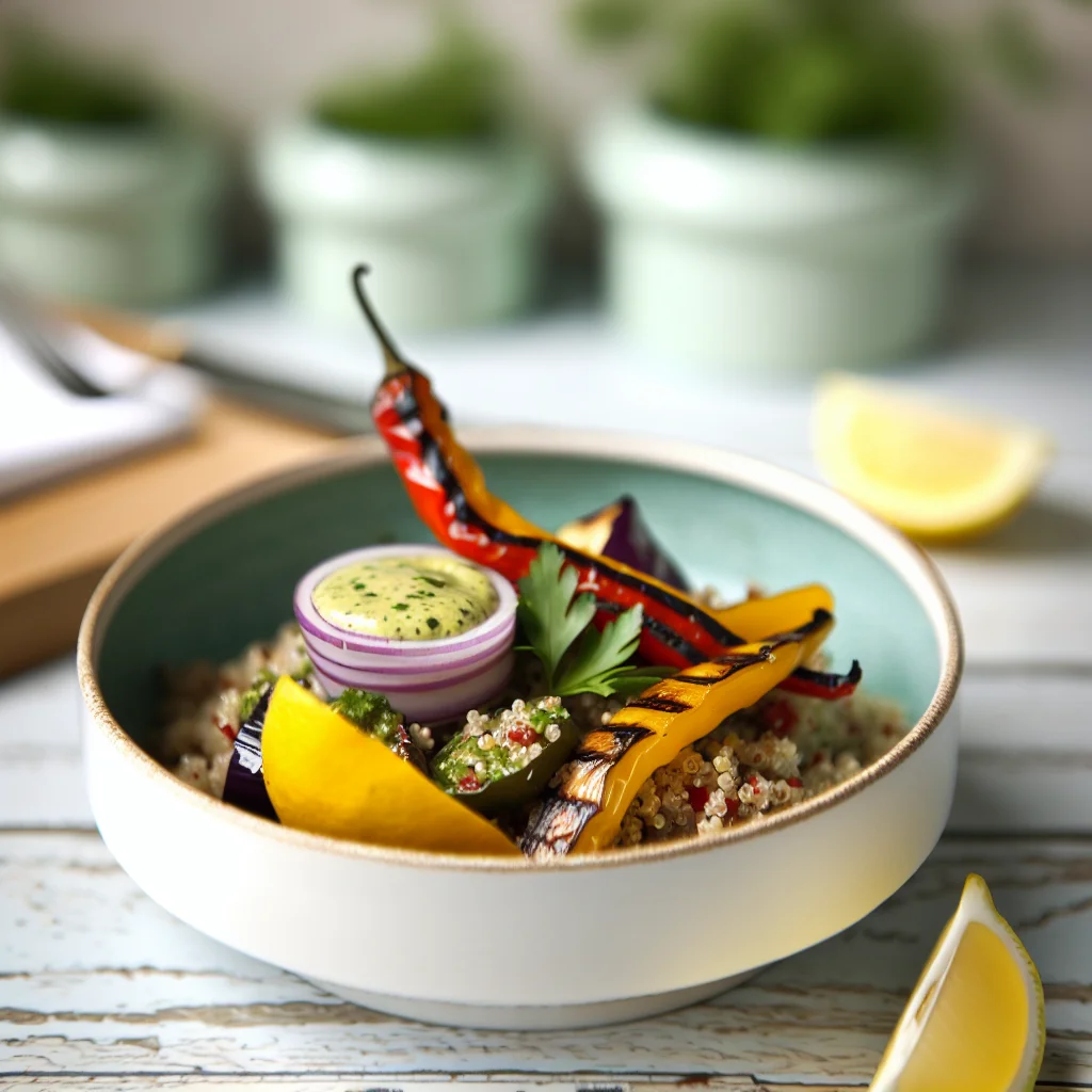 Bol énergétique au quinoa et légumes grillés