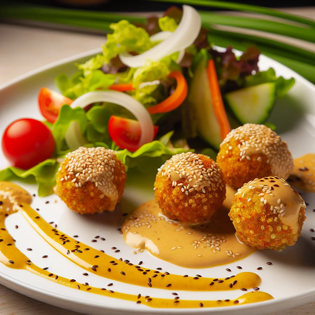 Boulettes de quinoa à la sauce tahini