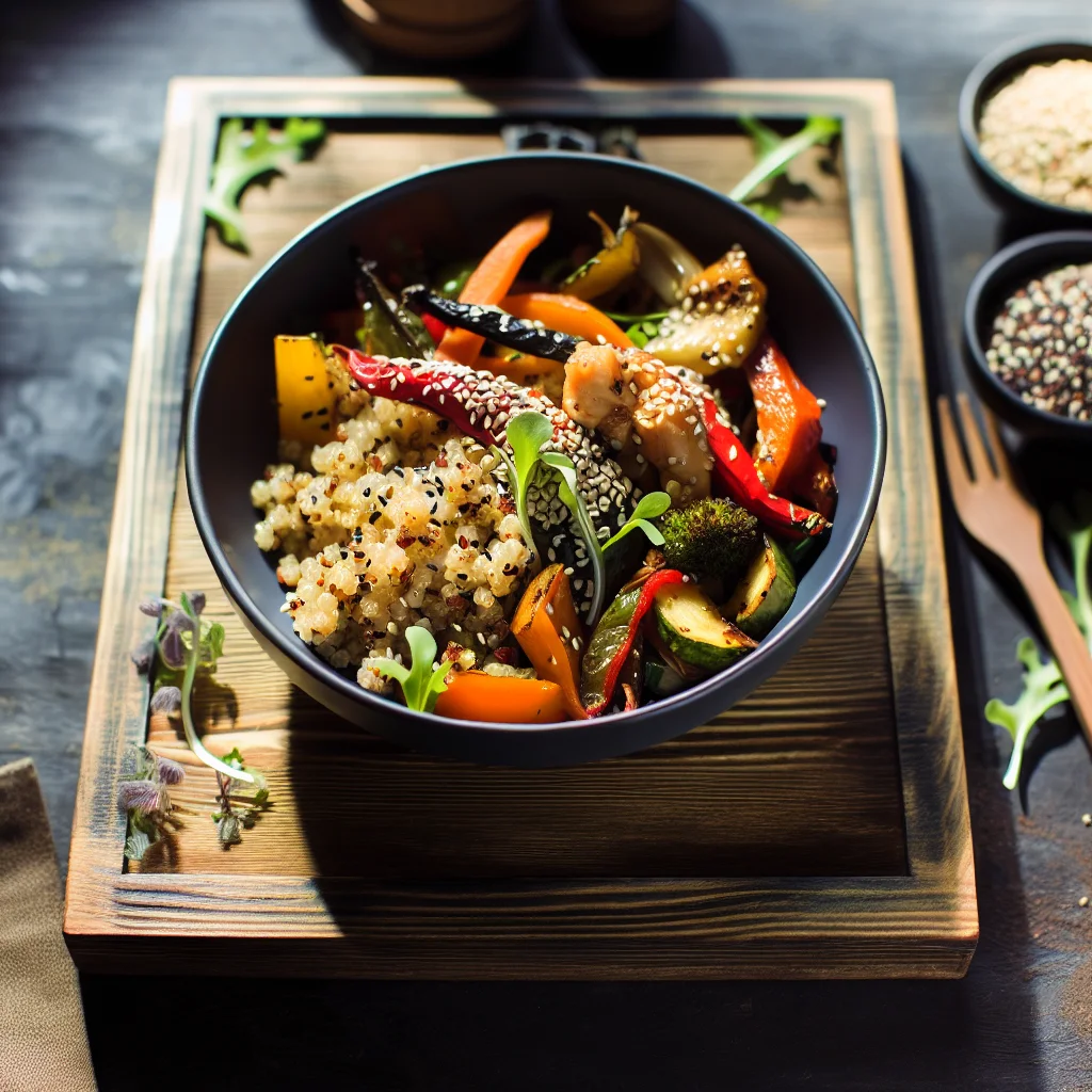 Bowl Coloré aux Légumes Rôtis et Quinoa