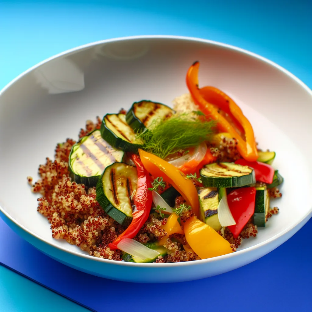 Bowl Coloré de Quinoa et Légumes Grillés