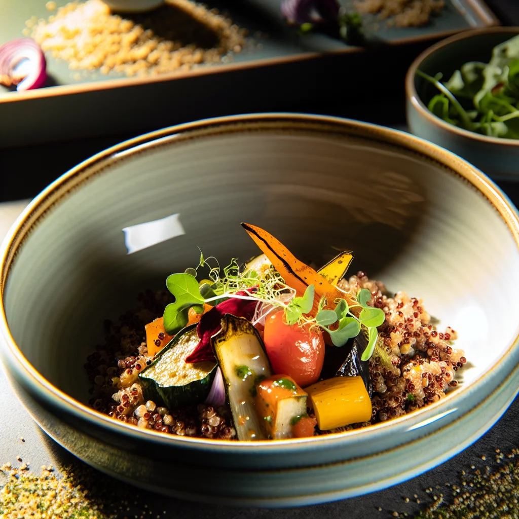 Bowl Coloré Quinoa et Légumes Rôtis