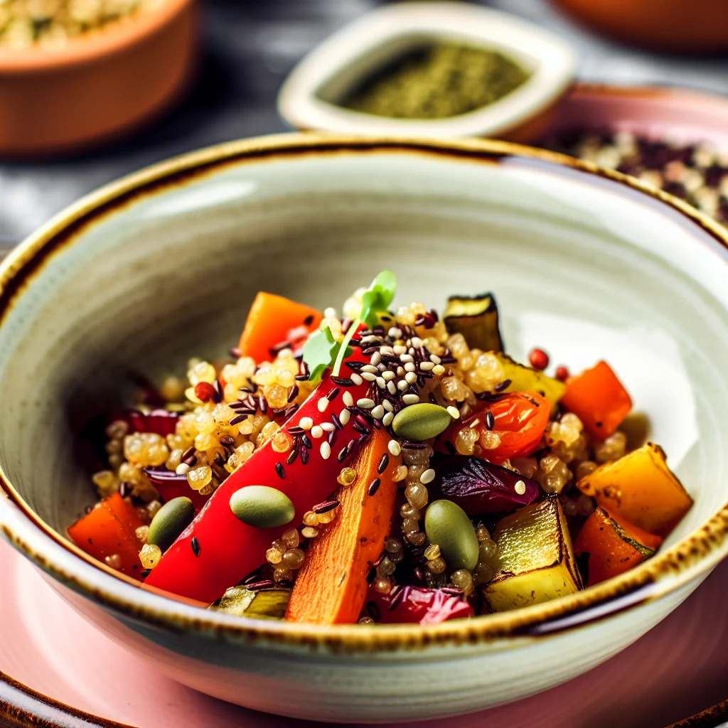 Bowl Coloré Quinoa & Légumes Rôtis
