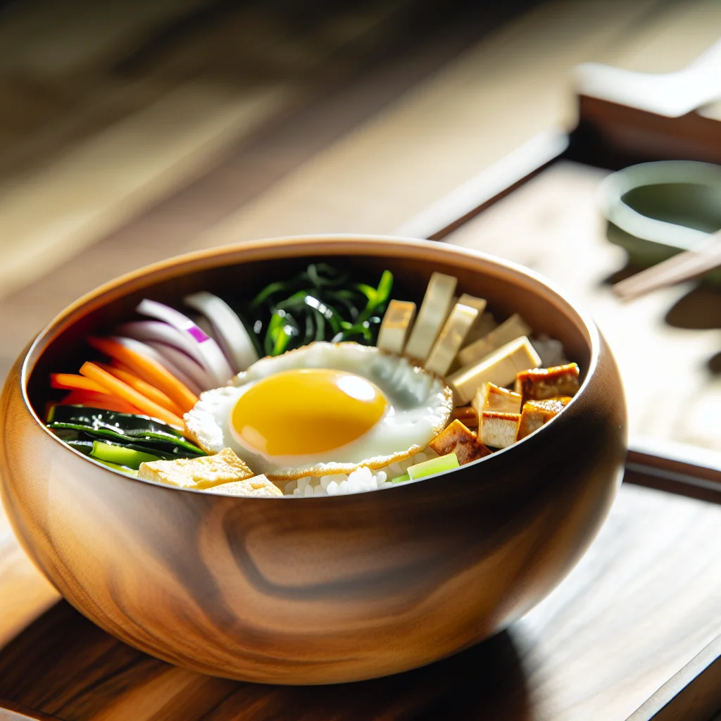 Bowl de Bibimbap au Tofu Marinés