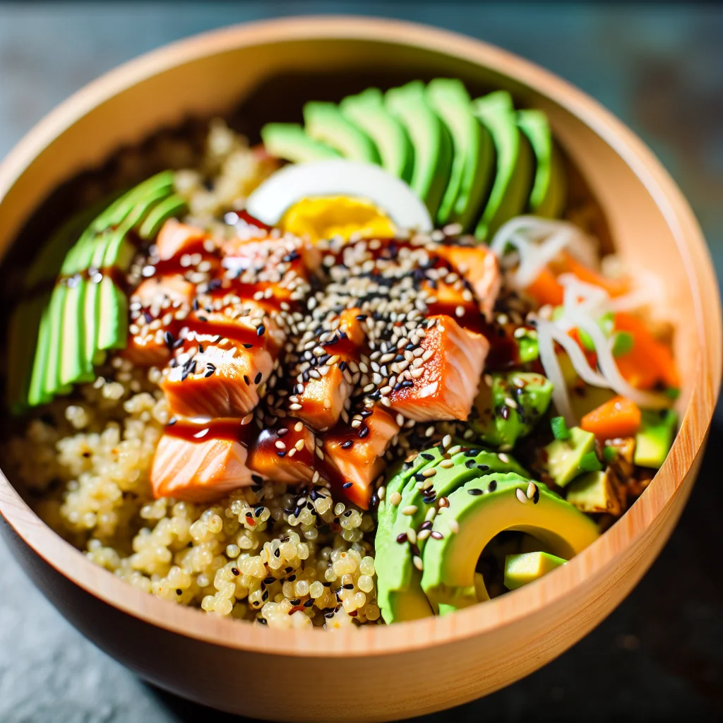 Bowl de Quinoa au Saumon Teriyaki