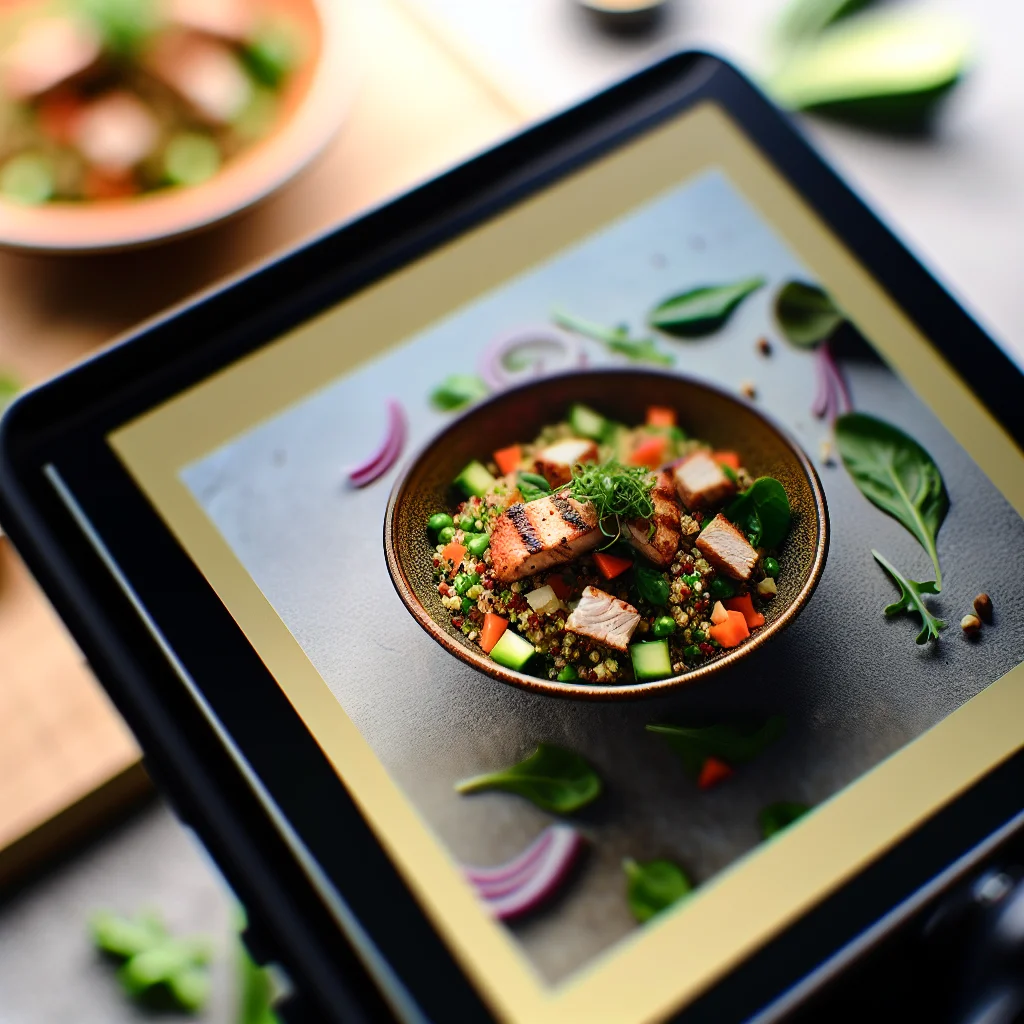 Bowl de quinoa aux légumes croquants et poulet grillé