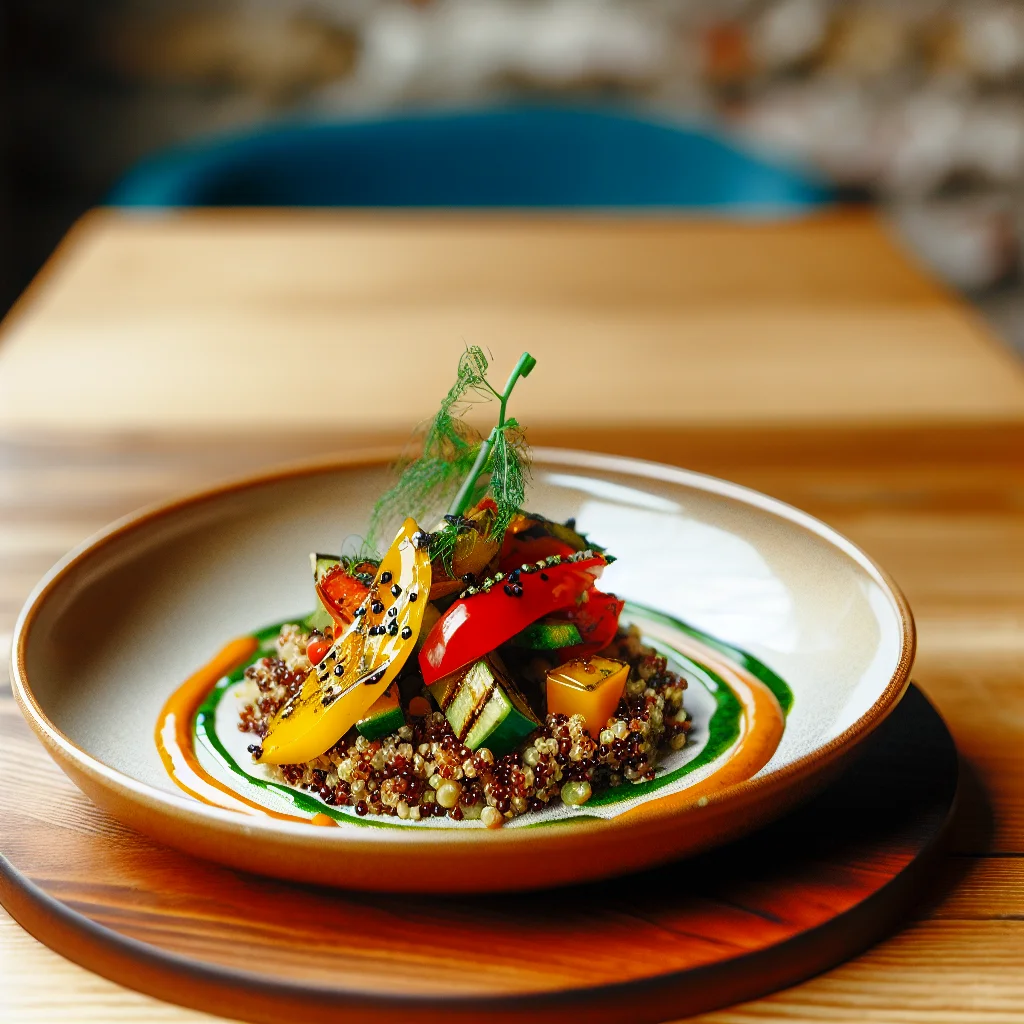 Bowl de Quinoa Multicolore aux Légumes Grillés