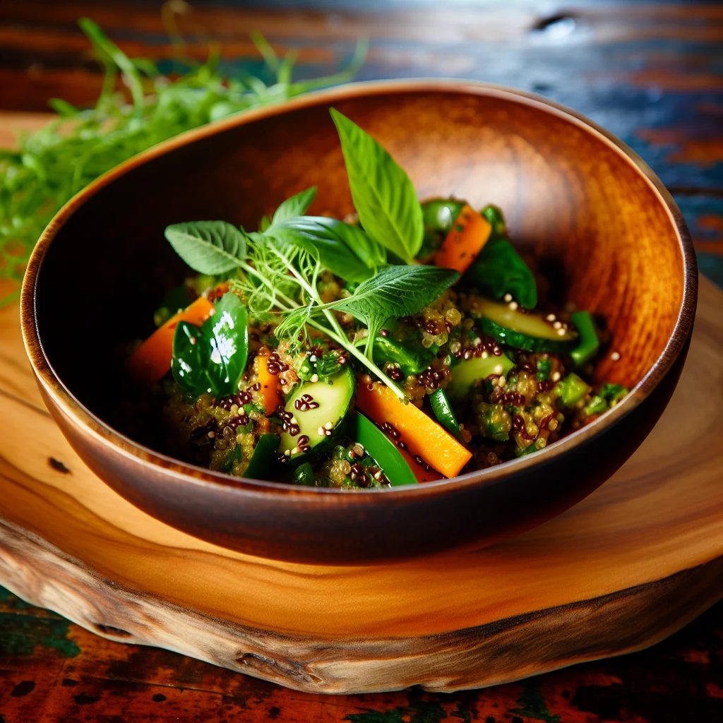 Bowl de Quinoa Royal aux Légumes Grillés