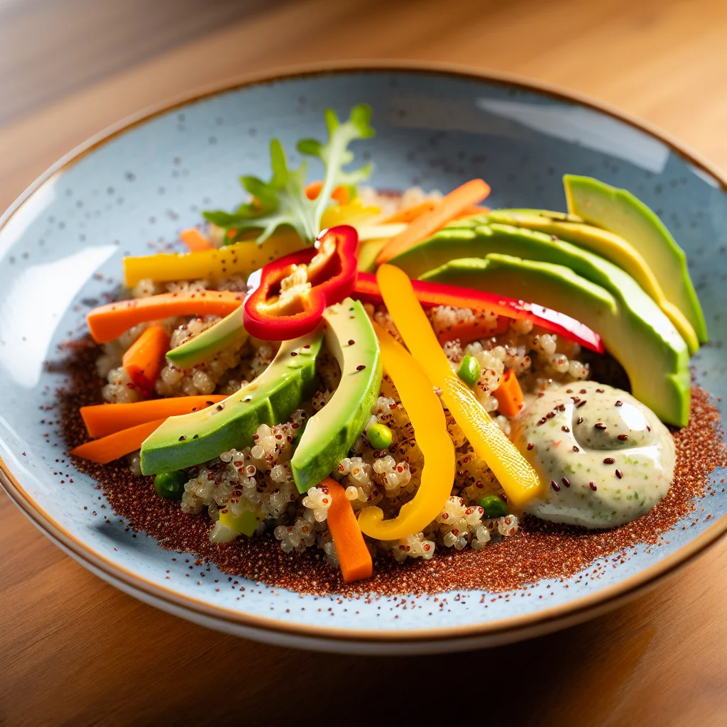 Bowl éclair de quinoa aux légumes croquants