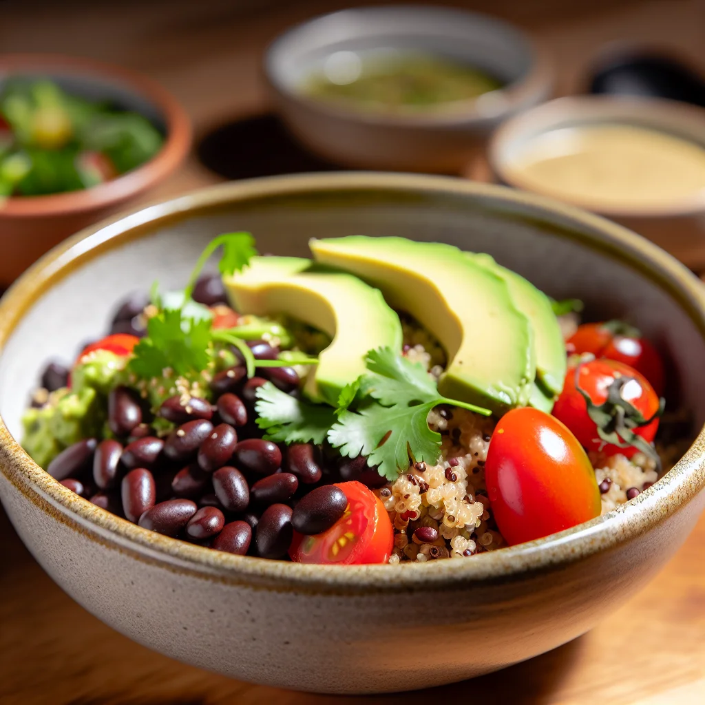 Bowl Énergétique de Quinoa et Haricots Noirs