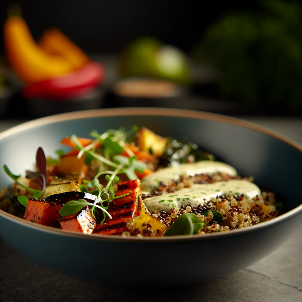 Bowl Énergique de Quinoa et Légumes Grillés