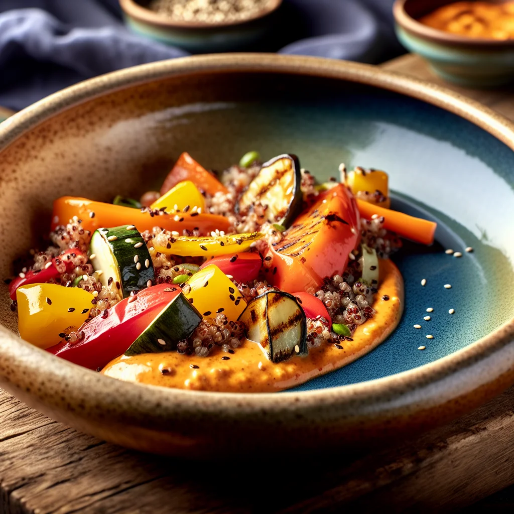 Bowl énergisant aux légumes grillés et quinoa