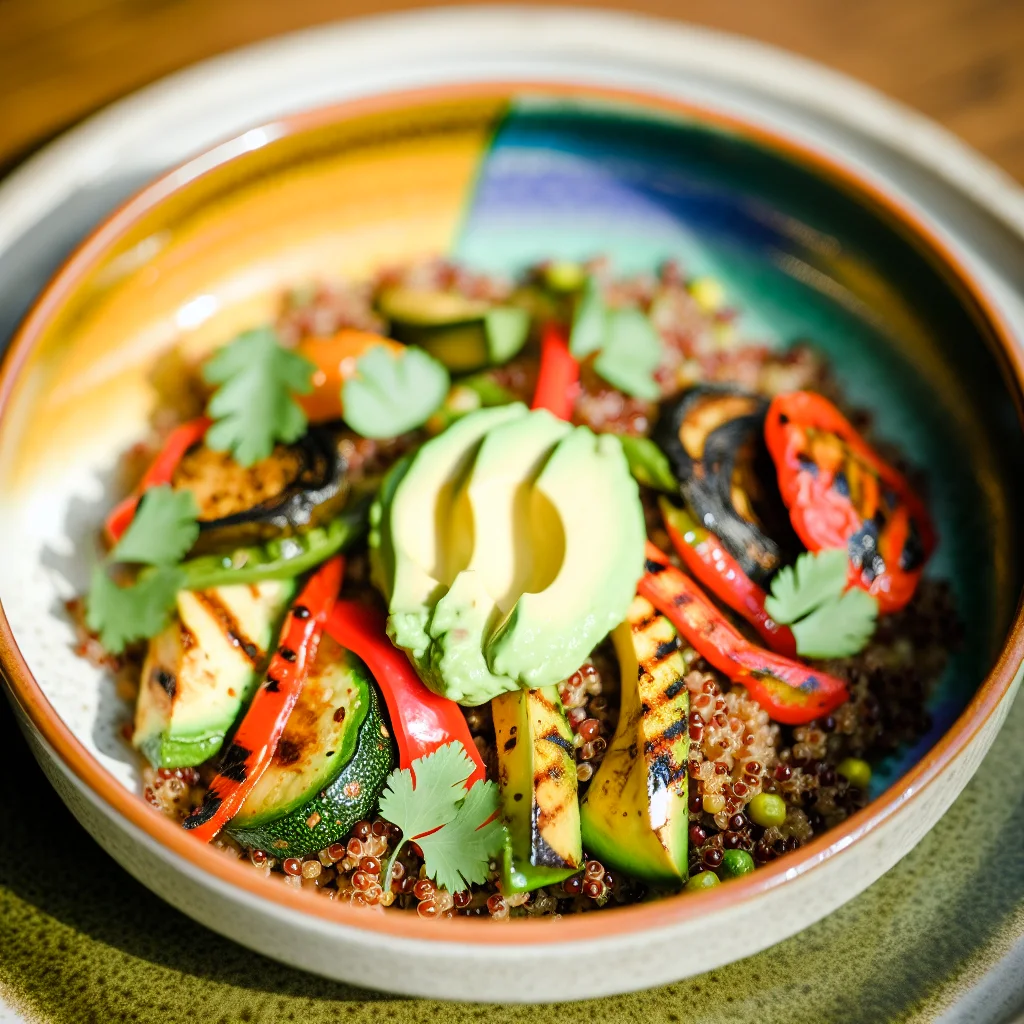 Bowl Épicé de Quinoa aux Légumes Grillés