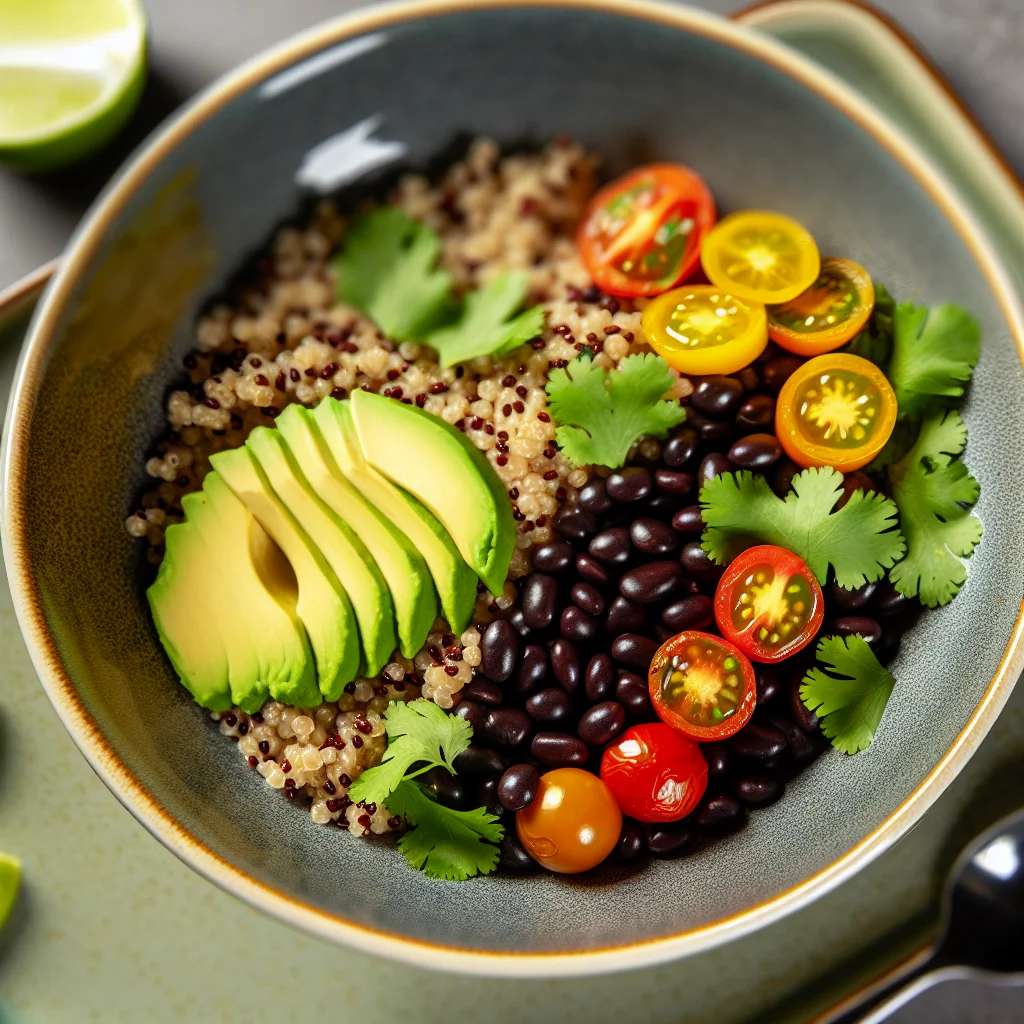 Bowl protéiné aux haricots noirs et quinoa