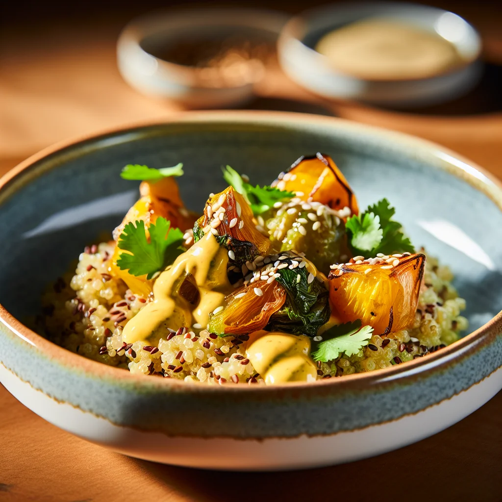 Bowl Protéiné aux Quinoa et Légumes Rôtis