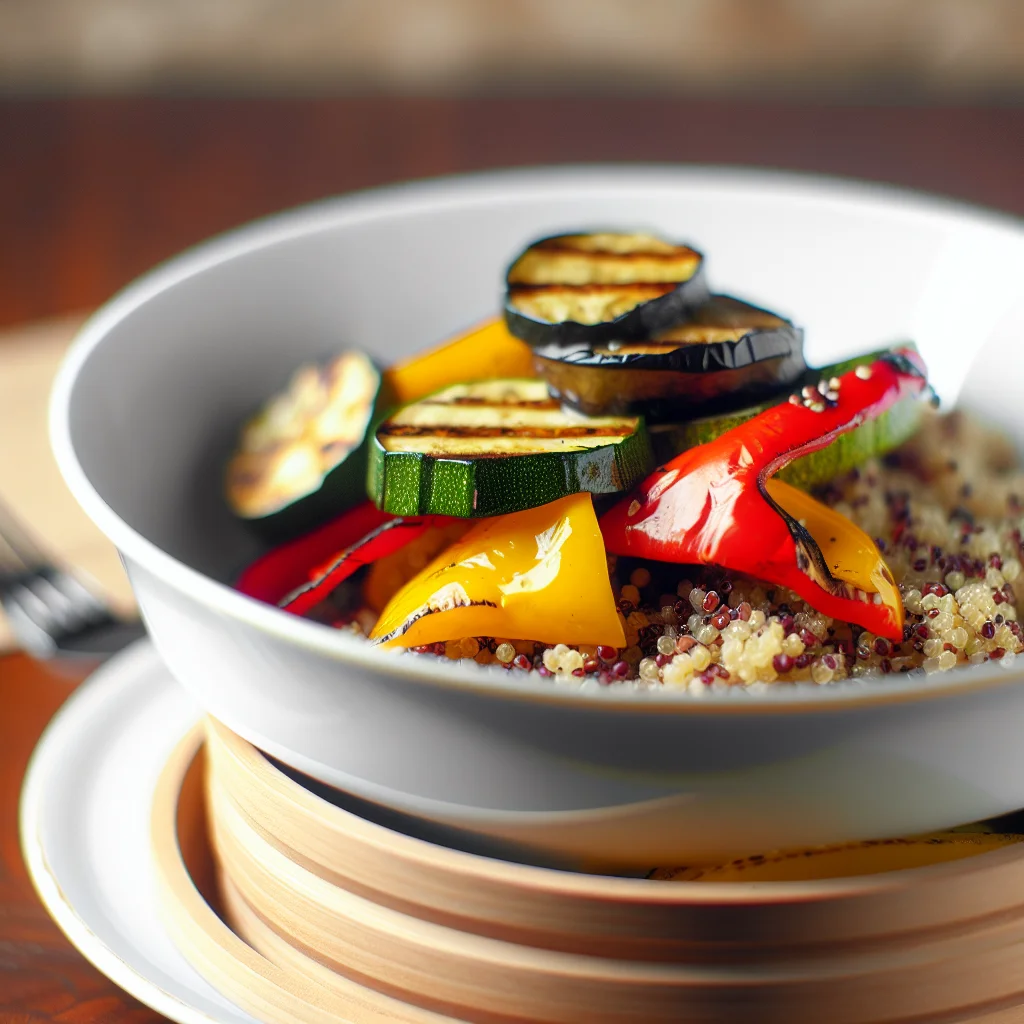 Bowl Savoureux de Quinoa aux Légumes Grillés