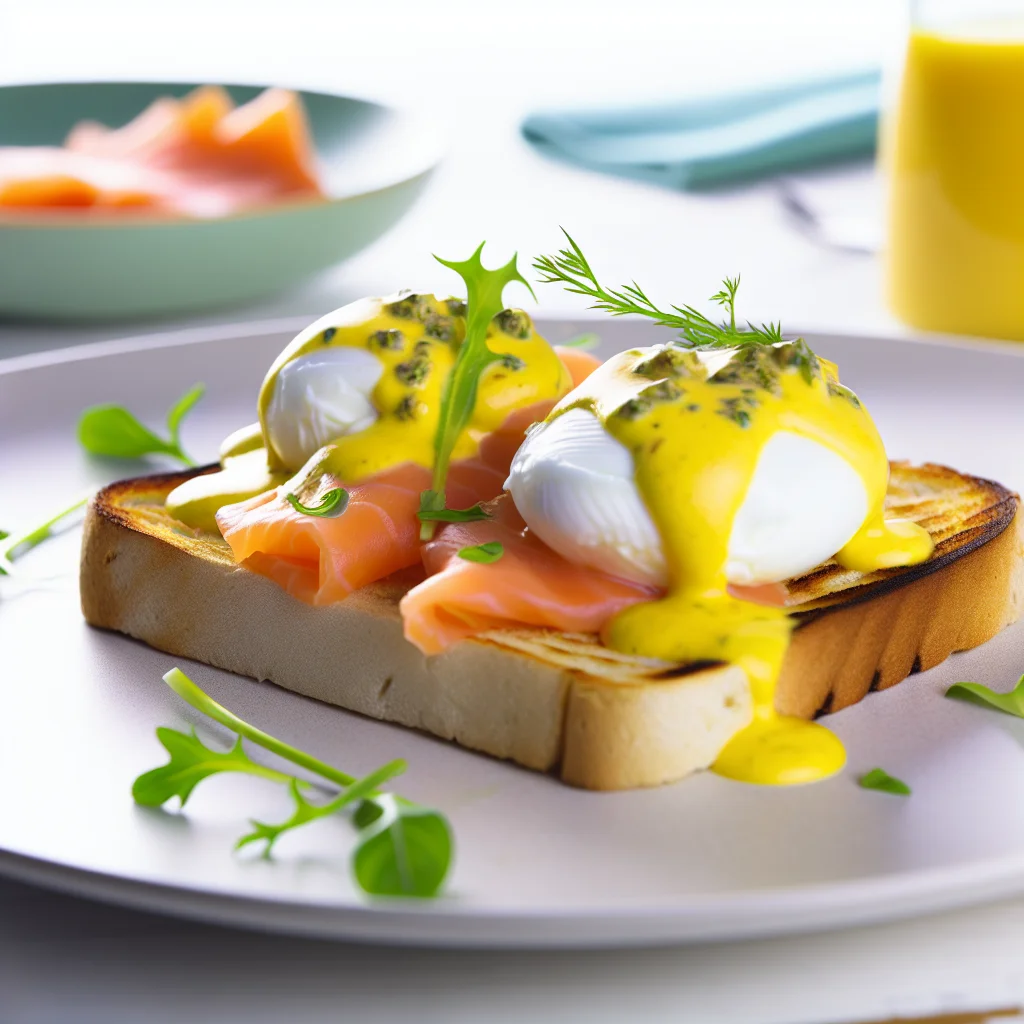 Brunch Éclatant aux Œufs Bénédicte Avocat-Citron et Saumon Fumé