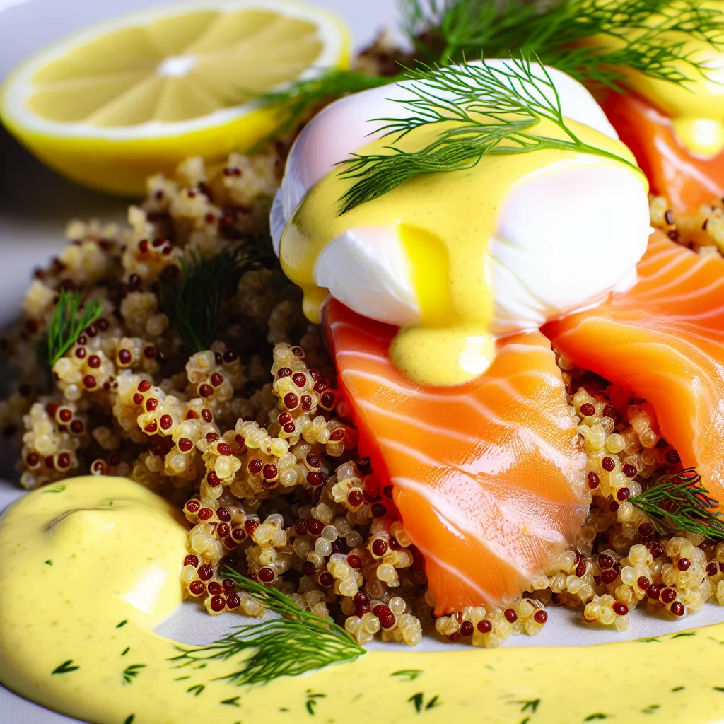Brunch Énergisant aux Œufs Bénédicte de Quinoa et Saumon Fumé
