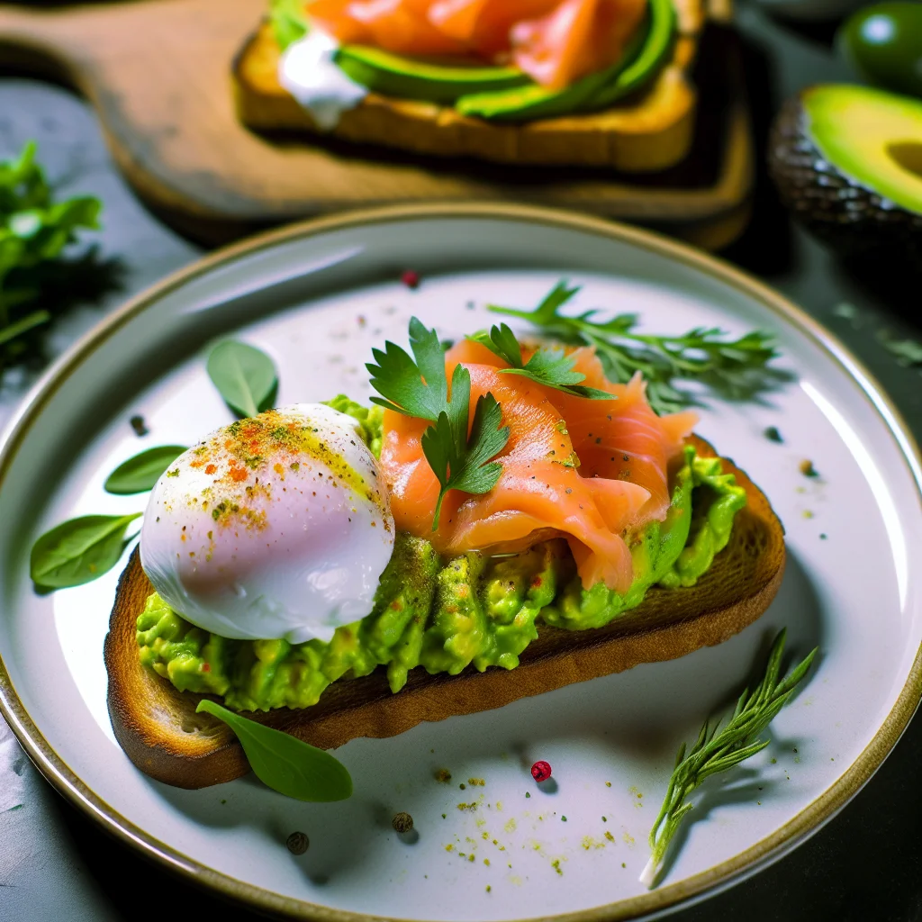 Brunch Épicé de Toasts d'Avocat et Œufs Bénédicte au Saumon Fumé