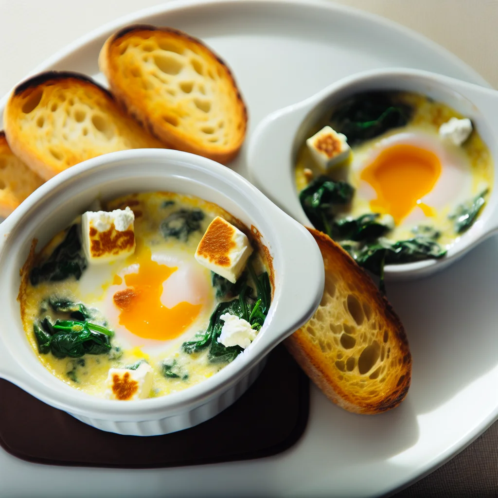 Brunch Étoilé aux Œufs Cocotte et Épinards