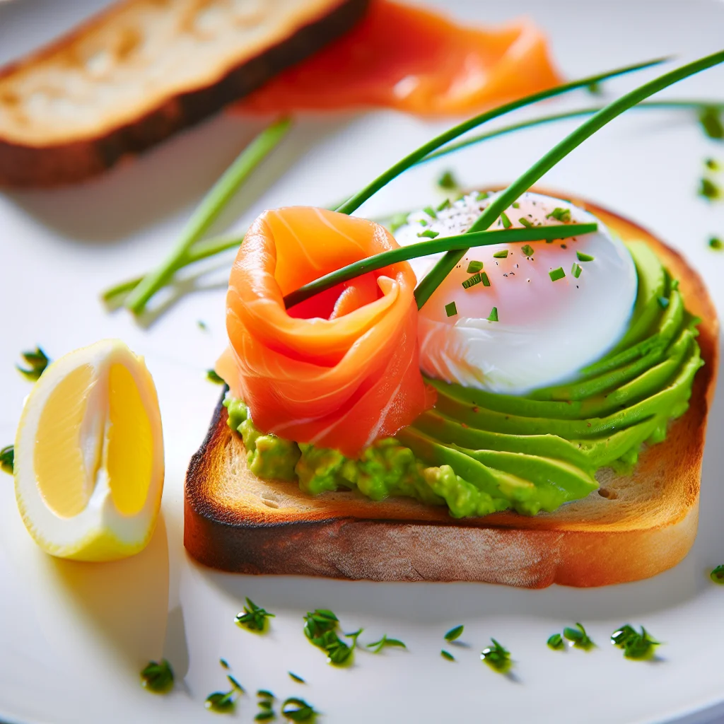 Brunch Étoilé: Tartine d'Avocat et Oeuf Poché au Saumon Fumé