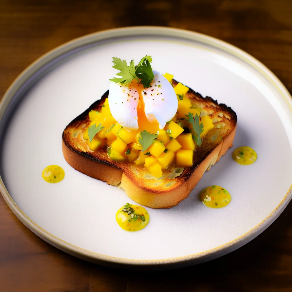 Brunch Étoilé : Toast aux œufs pochés et salsa de mangue