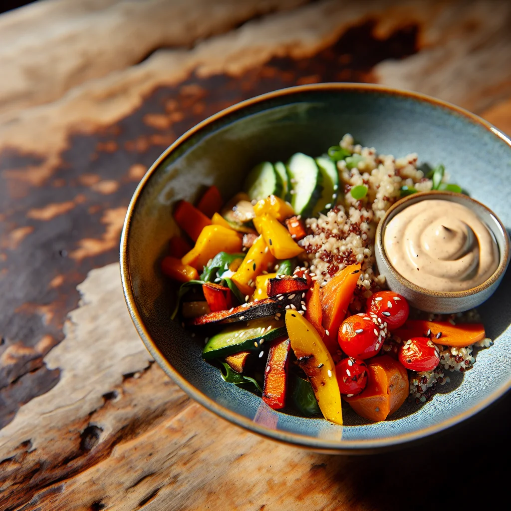 Buddha Bowl Coloré aux Légumes Rôtis