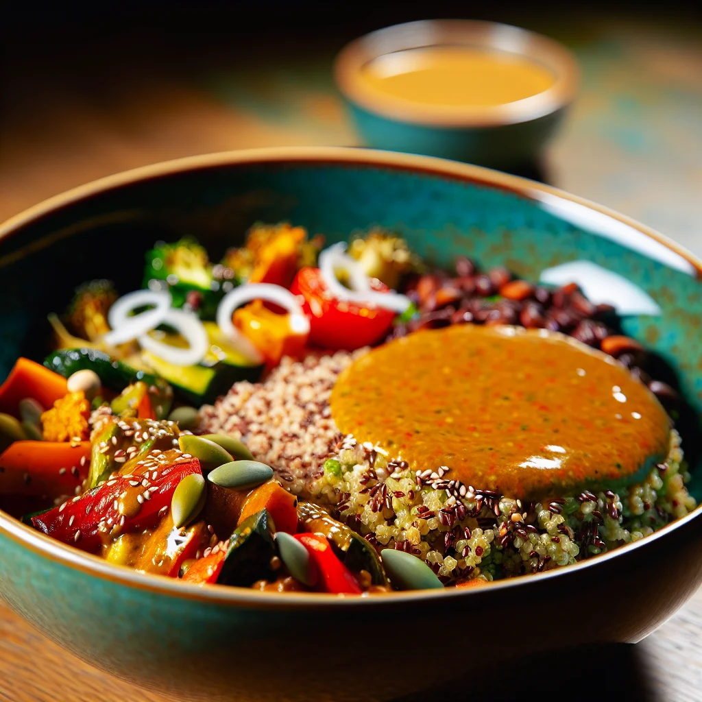 Buddha Bowl Énergétique aux Quinoa et Légumes Rôtis