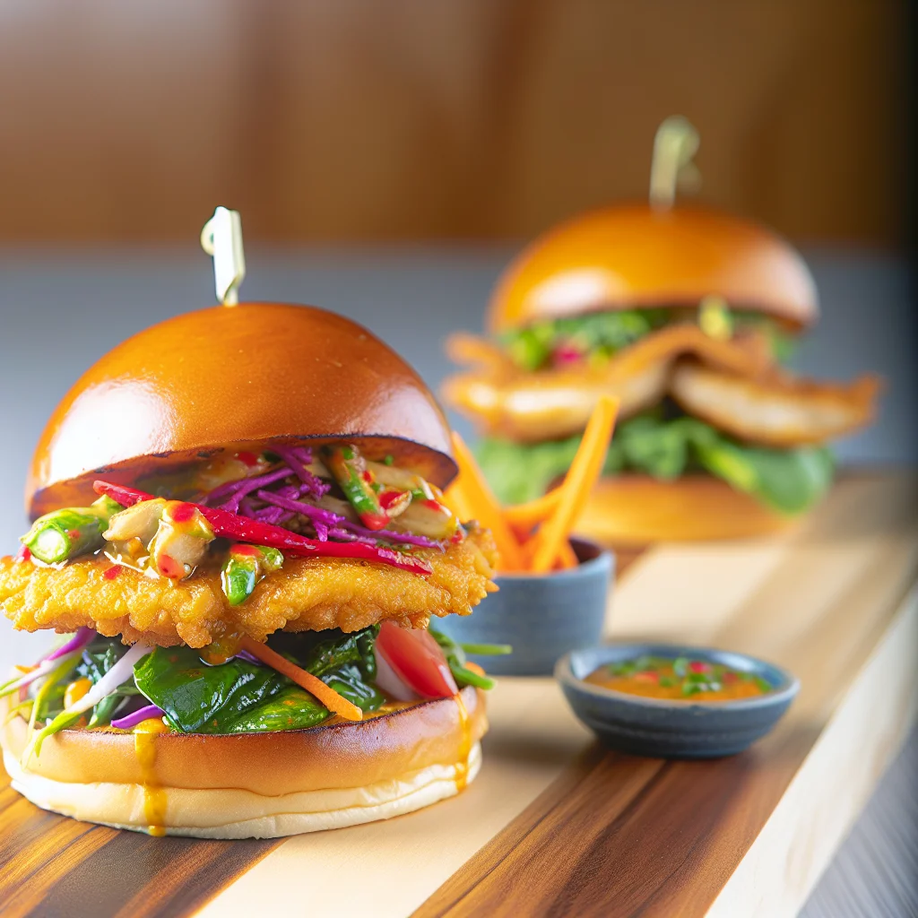 Burger Fusion Thaï au Poulet Épicé