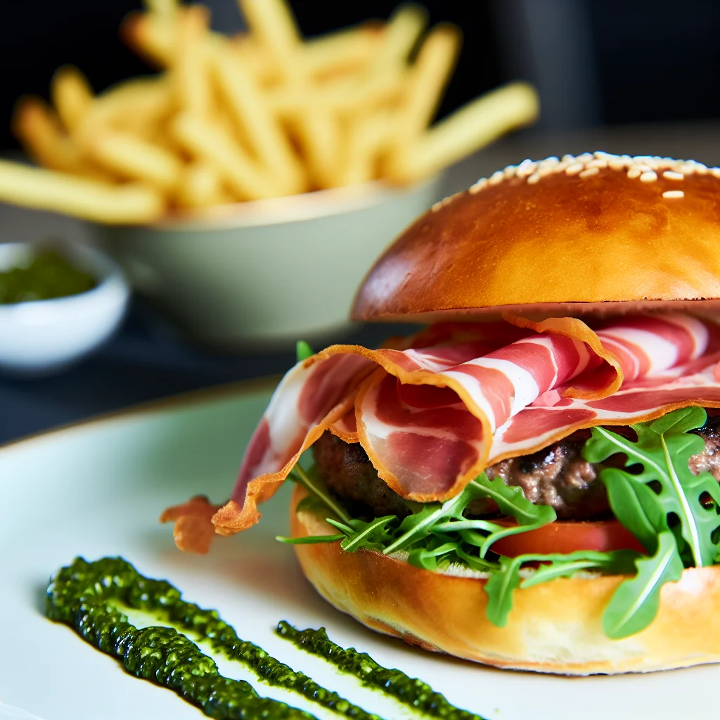 Burger Gourmet au Jambon de Parme et Pesto