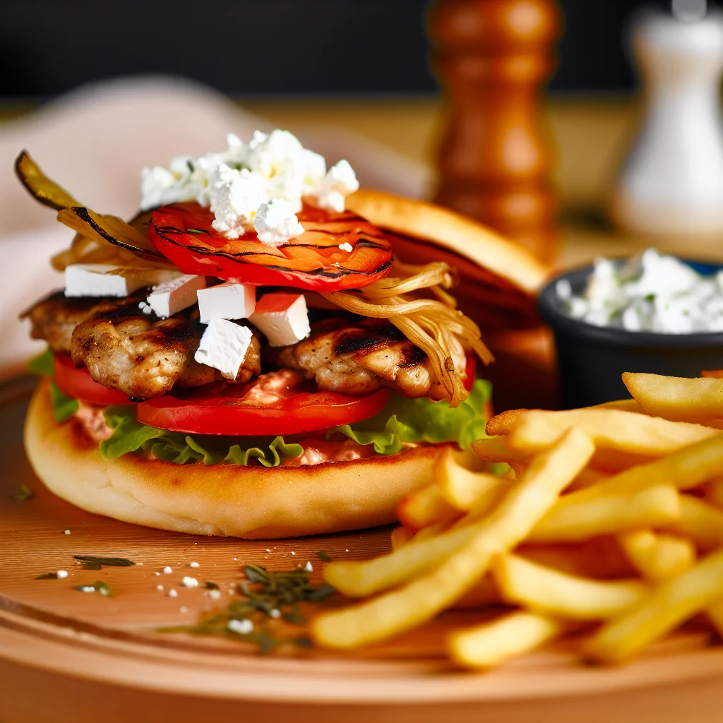 Burger Méditerranéen au Poulet Grillé