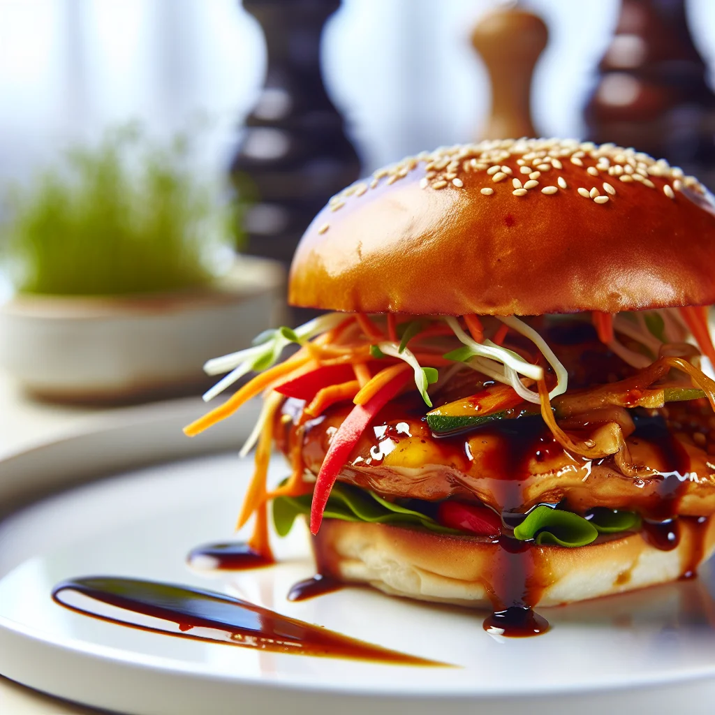Burger Teriyaki au Poulet Croquant