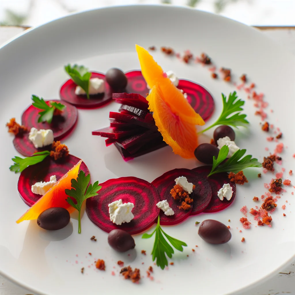 Carpaccio de Betterave à l'Orange et au Chèvre