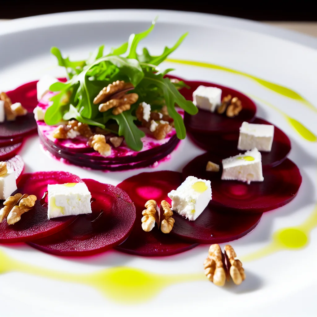 Carpaccio de Betterave aux Noix et Fromage de Chèvre