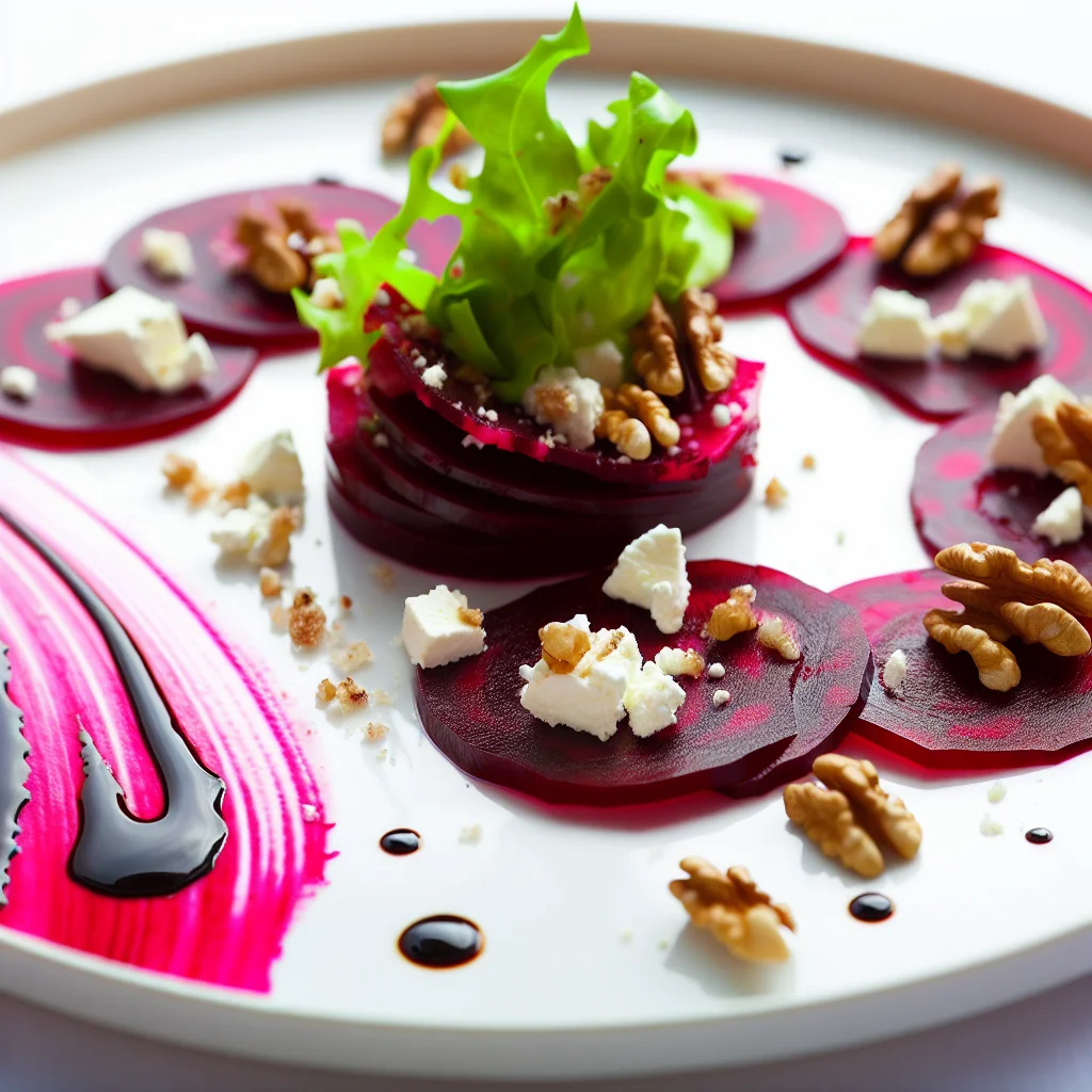 Carpaccio de betterave et feta aux noix