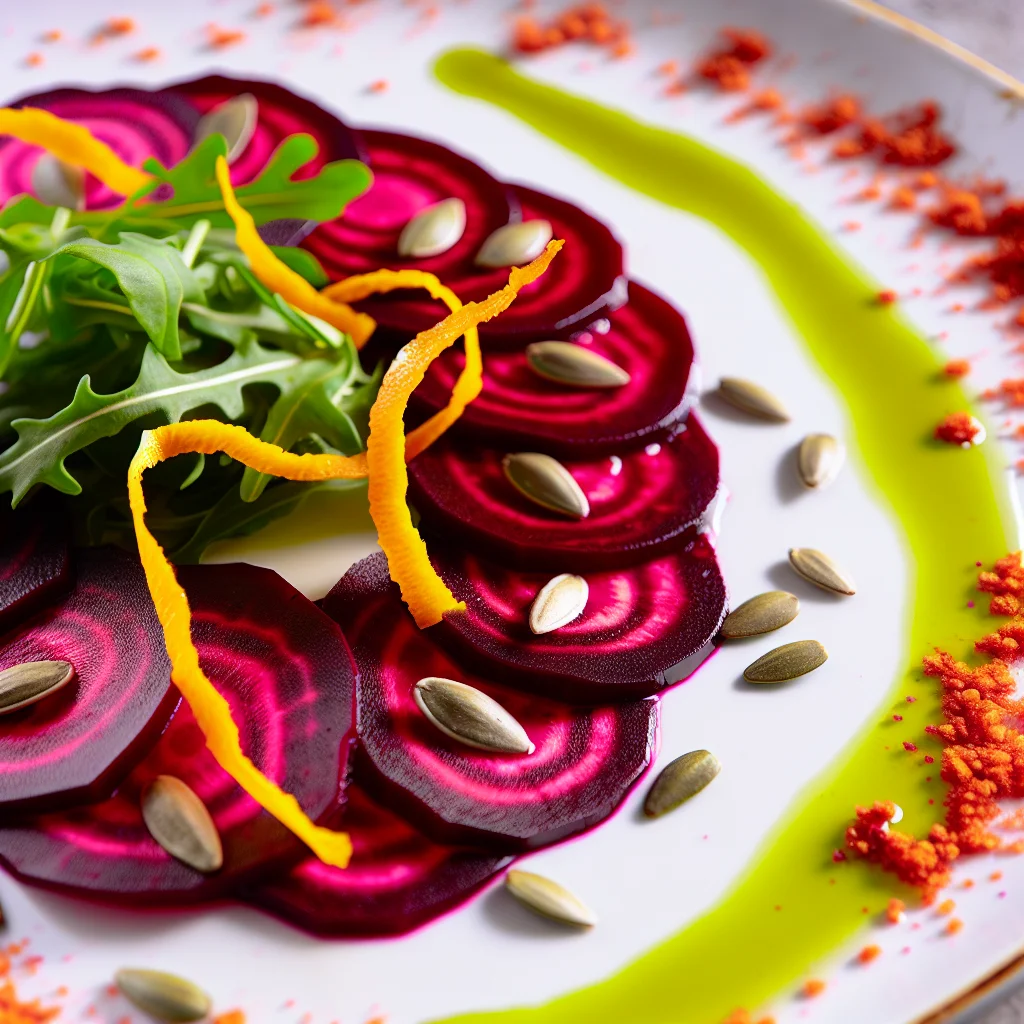 Carpaccio de betteraves à l'orange