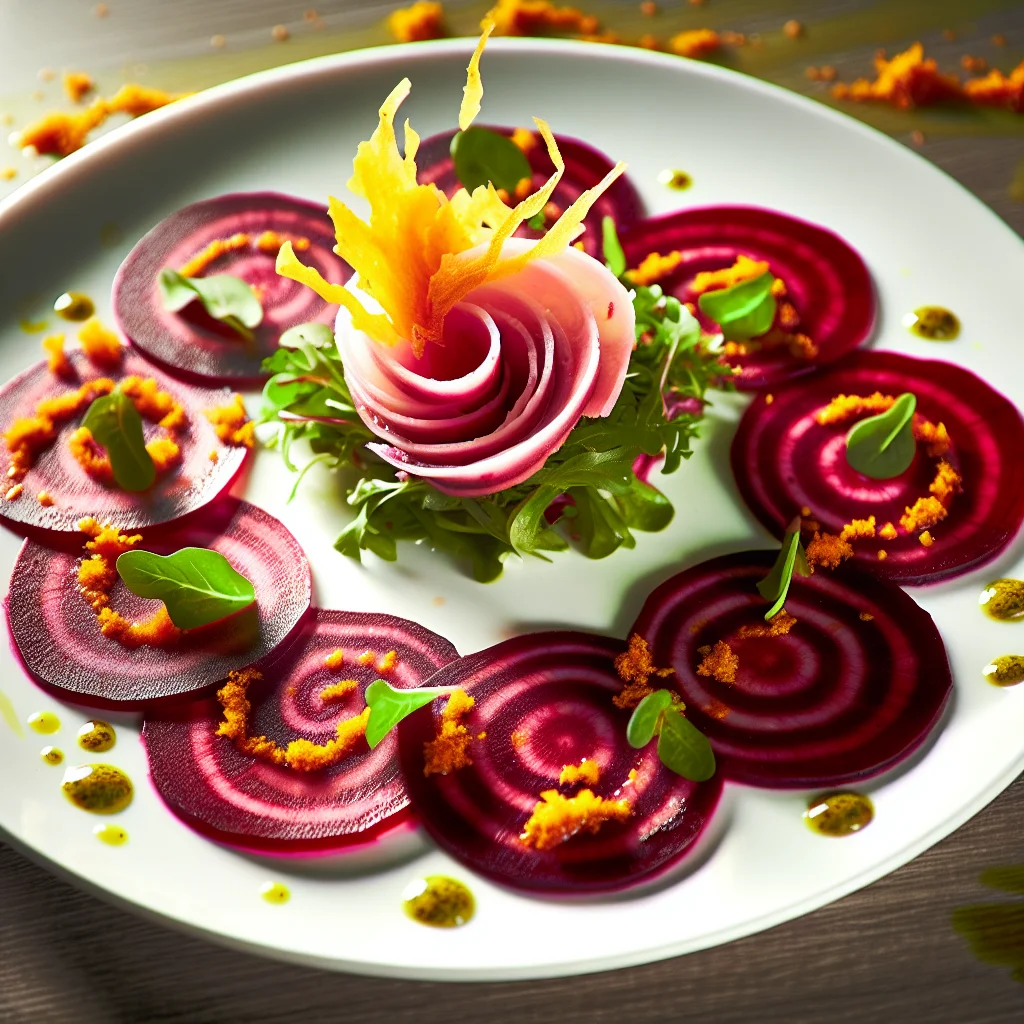 Carpaccio de betteraves à l'orange