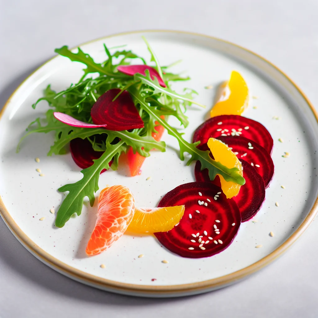 Carpaccio de betteraves à l'orange