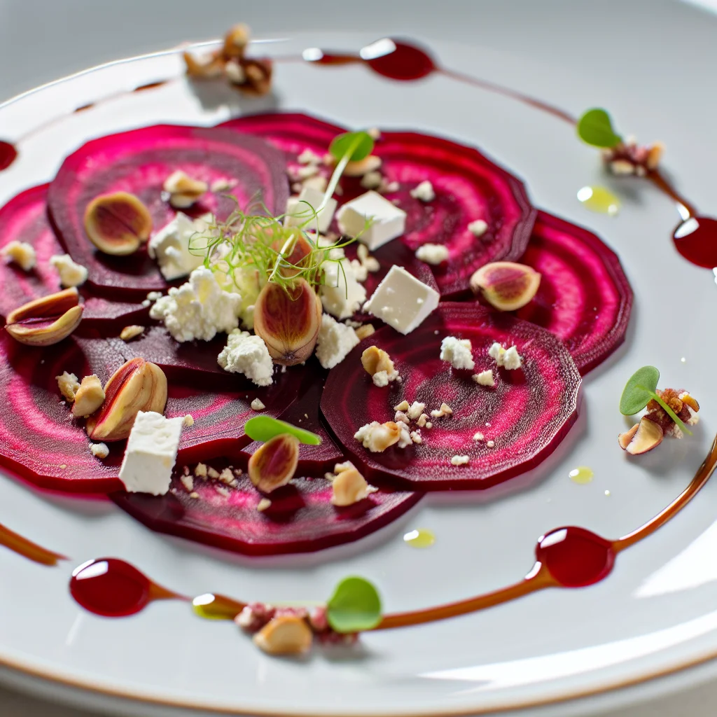 Carpaccio de Betteraves aux Noisettes et Feta