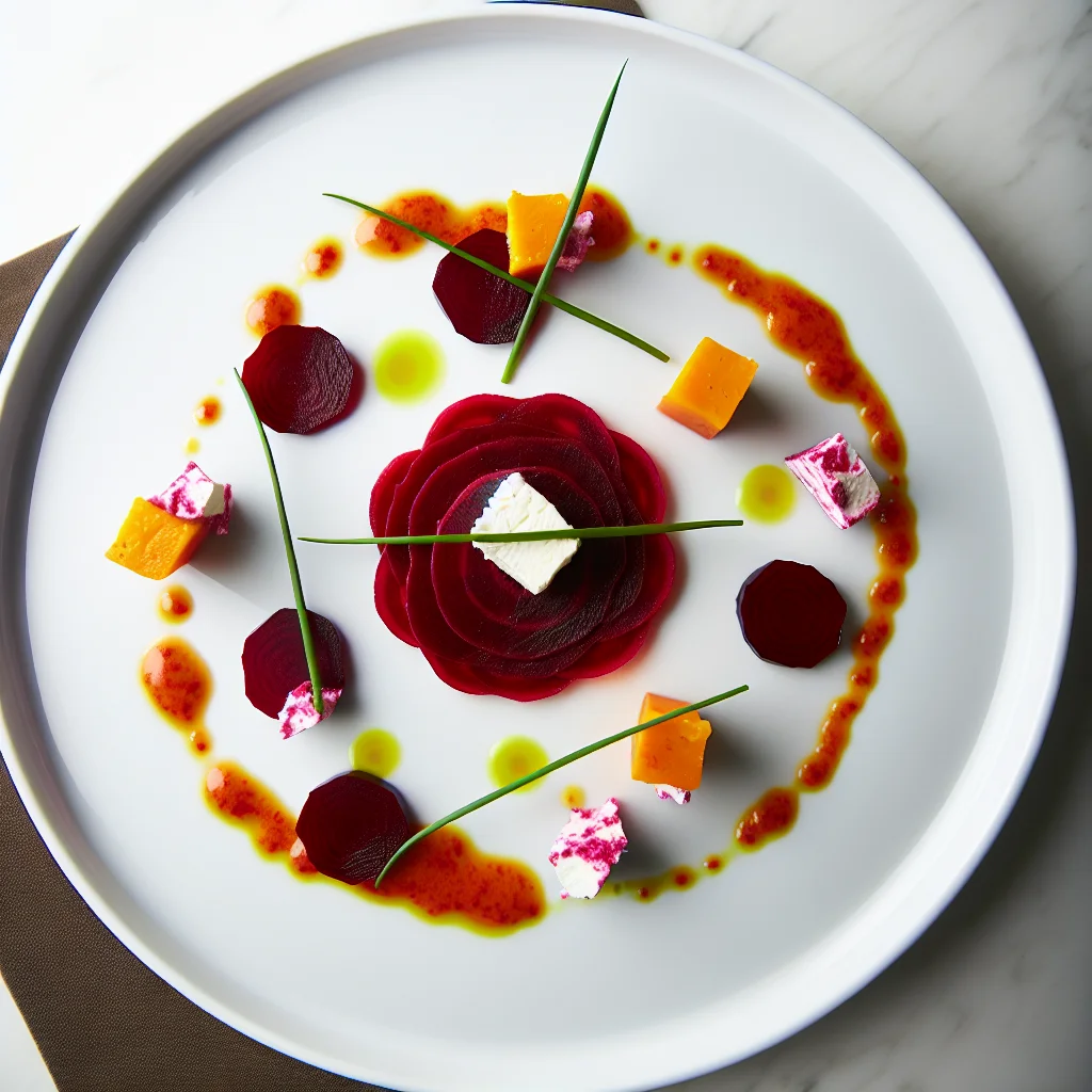 Carpaccio de Betteraves et Chèvre frais