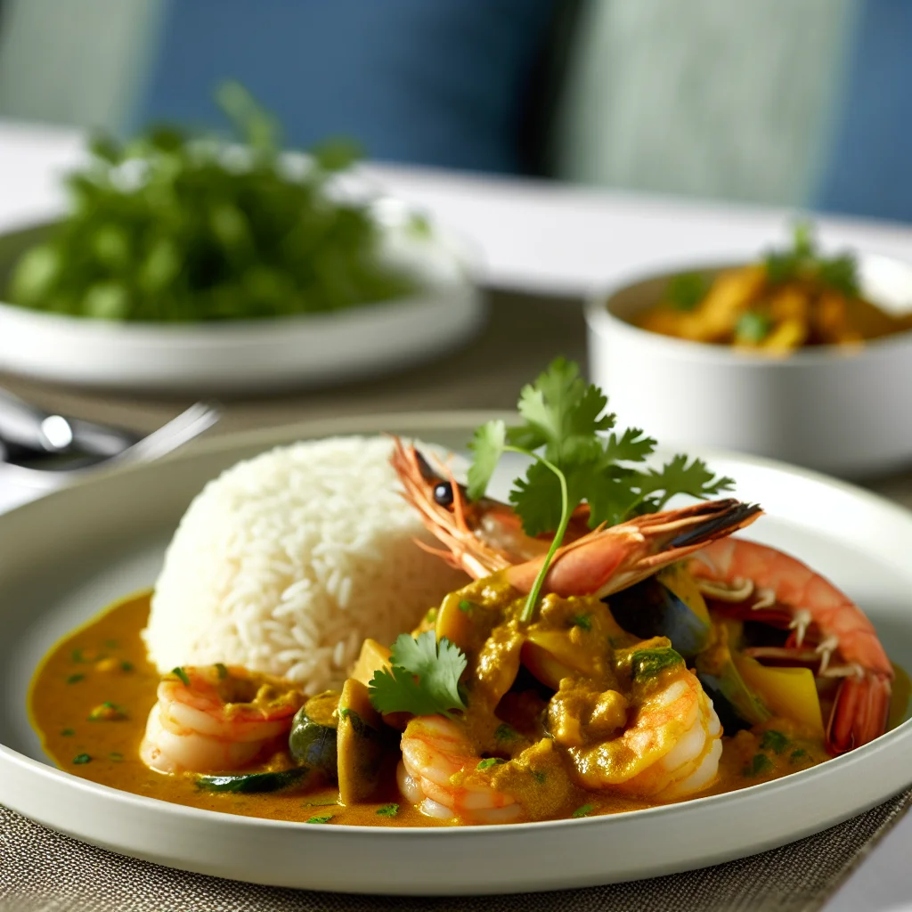 Cassolette de Fruits de Mer au Curry Coco