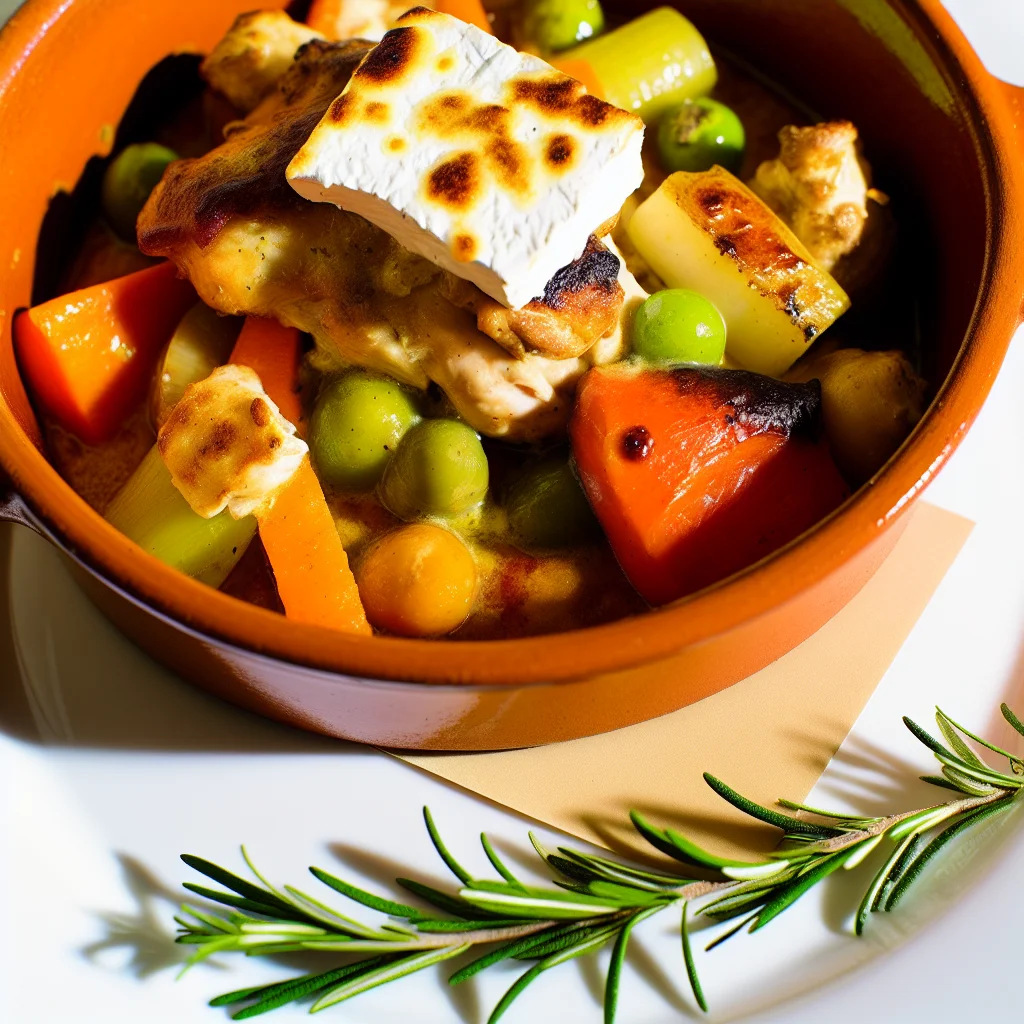 Cassolette de Poulet au Chèvre et Légumes de Saison
